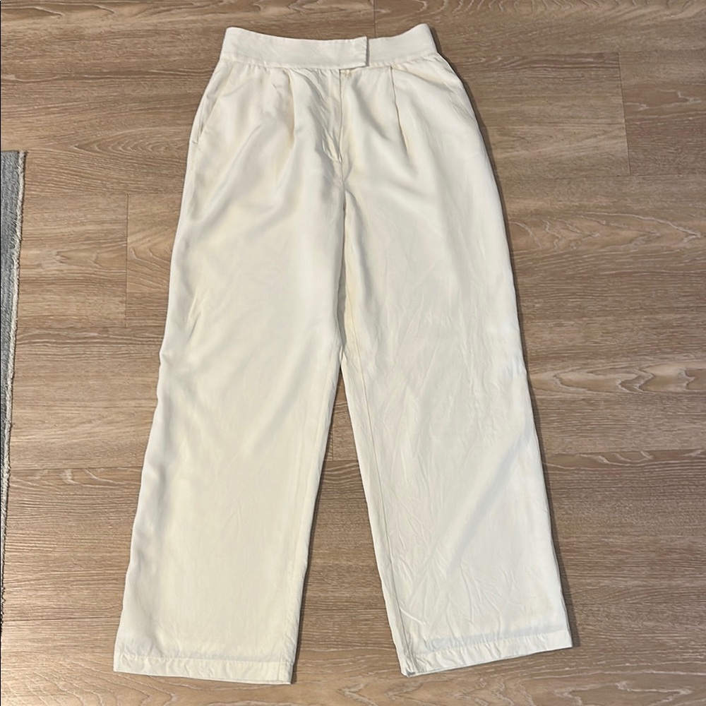 DISSH - Cream colored trousers - Tencel & linen blend - US6 - fully lined